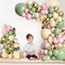 Sage Green Pink Balloon Arch Kit, Olive Green Nude Sand White Gold Balloons Garland Kit for Baby Shower Bride Shower Wedding Birthday Party Decoration